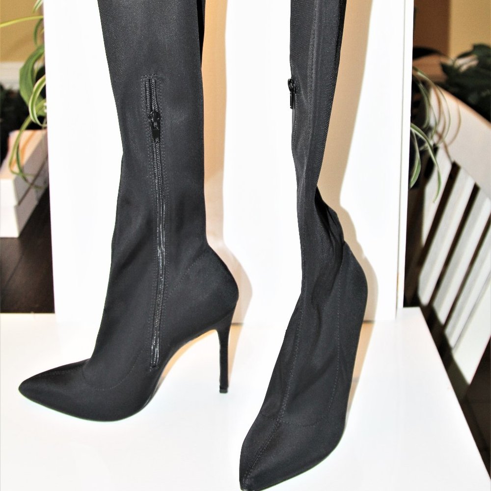Womens high heel thigh high boots by Truffle